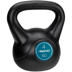 Avento kettlebell 4 kg zwart/blauw