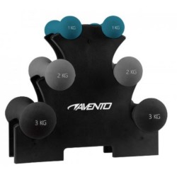 Avento dumbellset 13 kg polyurethaan zwart 4-delig