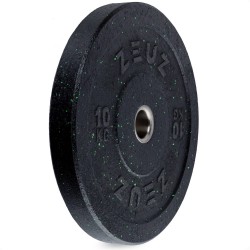 ZEUZ® 1 Stuk Halterschijf 10 KG - Gewichten Set - 10kg Bumper Plates - voor 50 mm Halter - Crossfit & Fitness