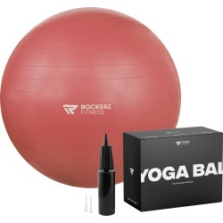 Rockerz Fitness® - Yoga bal inclusief pomp - Pilates bal - Fitness bal - Zwangerschapsbal - 65 cm - kleur: Rose gold