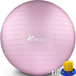 Fitnessbal, yogabal met pomp - diameter 85 cm - PrincessPink